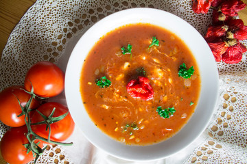 Delicious soups, Homemade, excellent classic gastronomy
