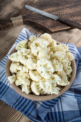 Fresh organic cauliflower.