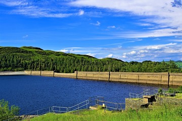 Dam wall at Haweswater Reservoir, Cumbria, England