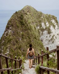 Girl at Kelingking Beach - Nusa Penida, Indonesia