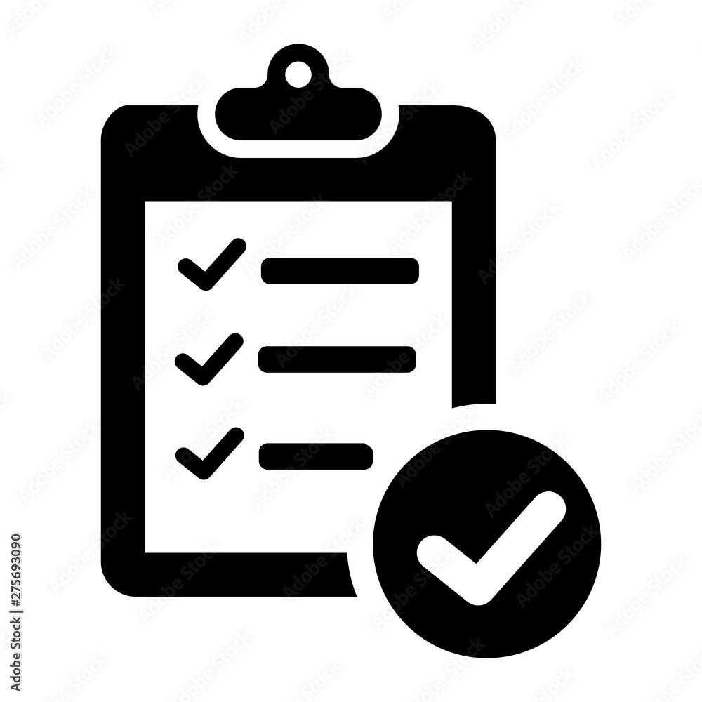 Aufkleber check list icon vector. check list symbol illustration.