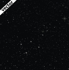 Obraz premium Night starry sky, dark blue space background with stars
