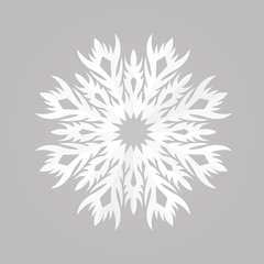 White and gray paper's snowflakes 
