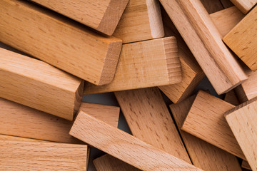 Background of wooden cubes. background image.