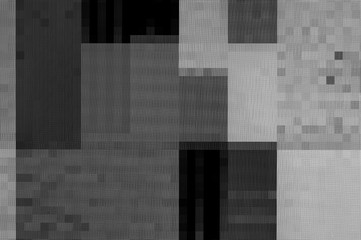 Pixel pattern of a digital glitch / Abstract black and white pixel pattern background of a digital glitch.