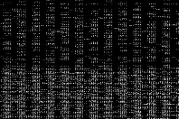 Pixel pattern of a digital glitch / Abstract black and white pixel pattern background of a digital glitch.