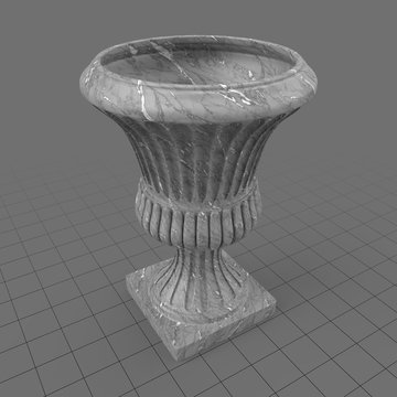 Fluted garden urn