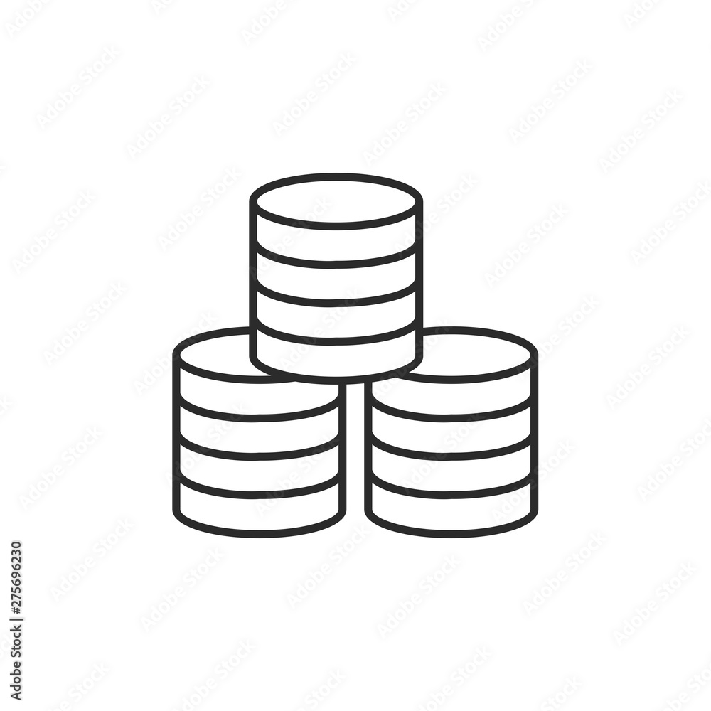 Poster coin icon template black color editable. coin symbol vector sign isolated on white background. simpl