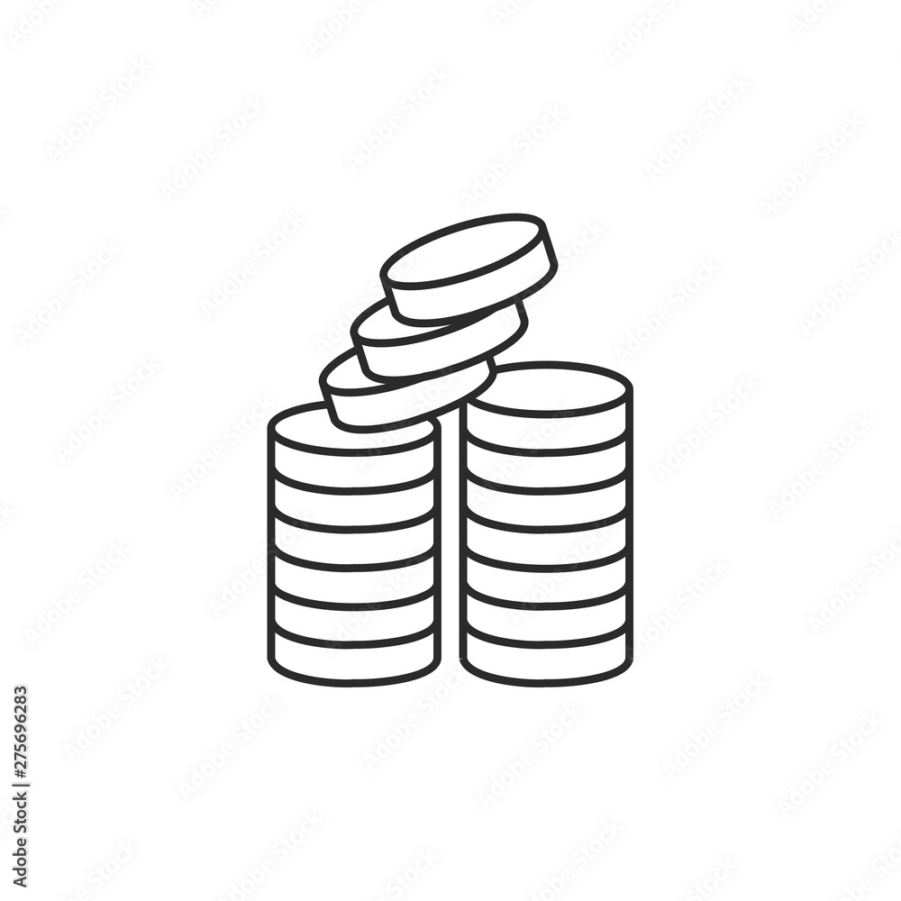 Poster coin icon template black color editable. coin symbol vector sign isolated on white background. simpl