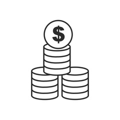 coin icon template black color editable. coin symbol vector sign isolated on white background. Simple logo vector illustration for graphic and web design.