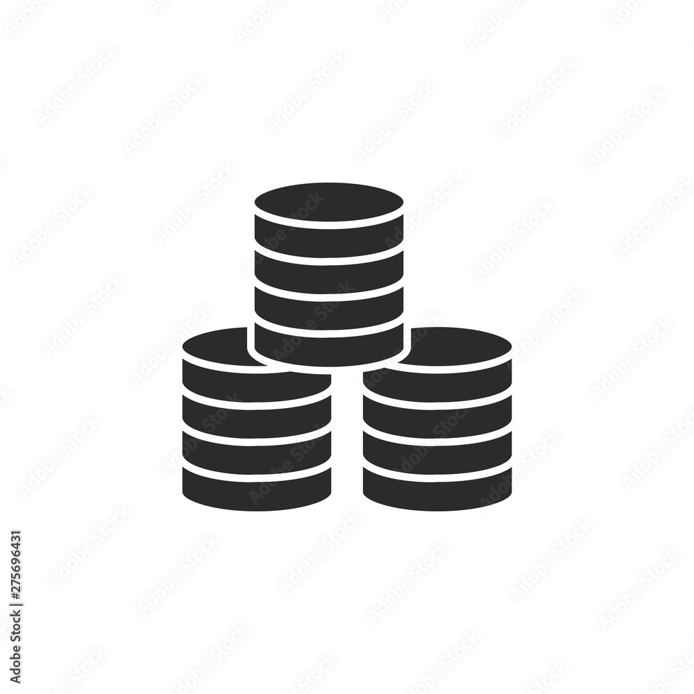 Poster coin icon template black color editable. coin symbol vector sign isolated on white background. simpl