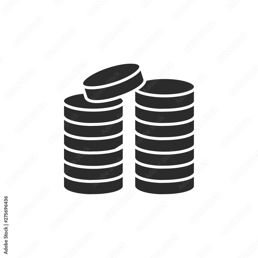 Poster coin icon template black color editable. coin symbol vector sign isolated on white background. simpl
