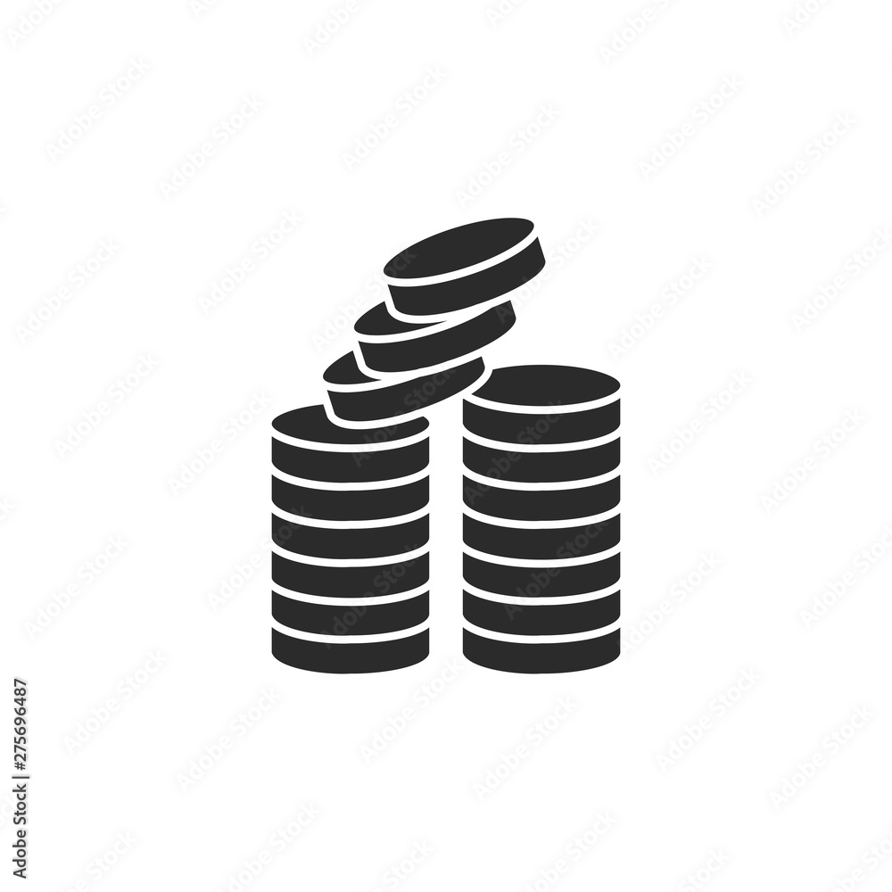 Poster coin icon template black color editable. coin symbol vector sign isolated on white background. simpl
