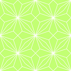 Simple seamless linear fabric pattern on a green background.