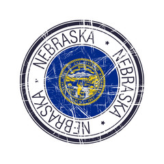 Obraz premium Nebraska rubber stamp