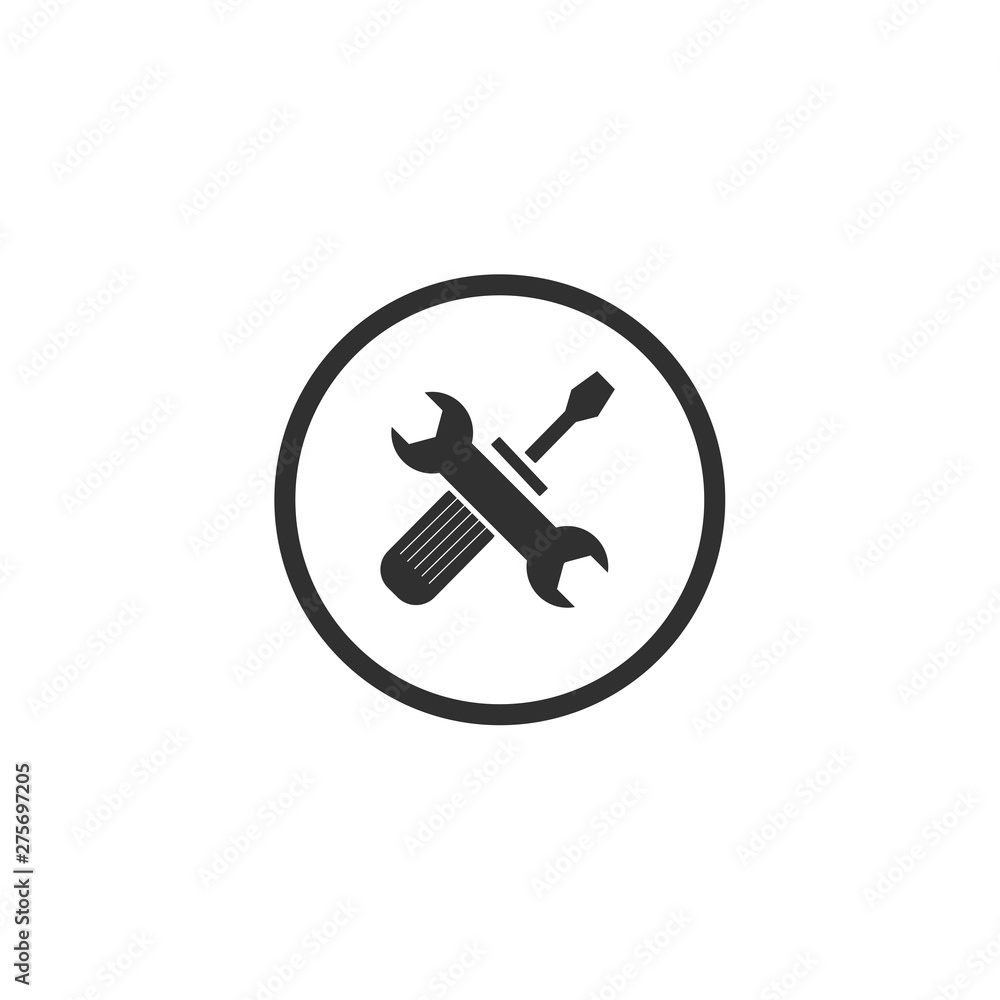 Poster tools icon template black color editable. tools symbol vector sign isolated on white background. sim