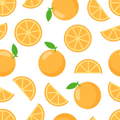 Pattern seamless of orange, organic sweet dessert