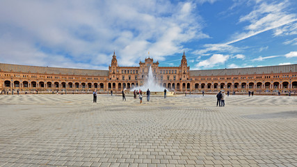 Fototapeta na wymiar The Square of Spain, Seville, Spain 