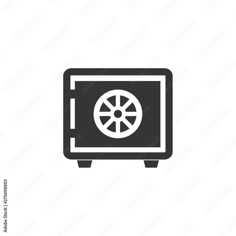 Aufkleber bank vault icon template black color editable. bank locker or security box symbol vector sign isolat