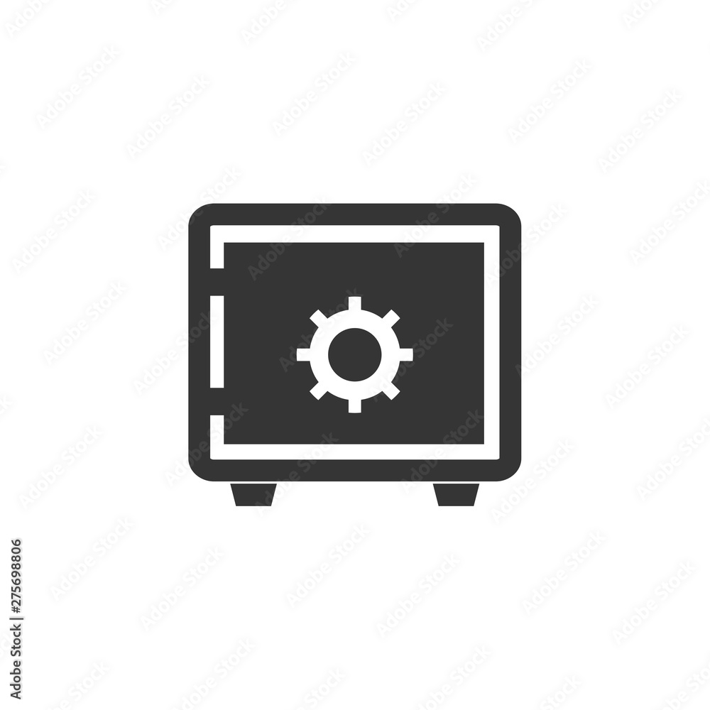 Aufkleber bank vault icon template black color editable. bank locker or security box symbol vector sign isolat