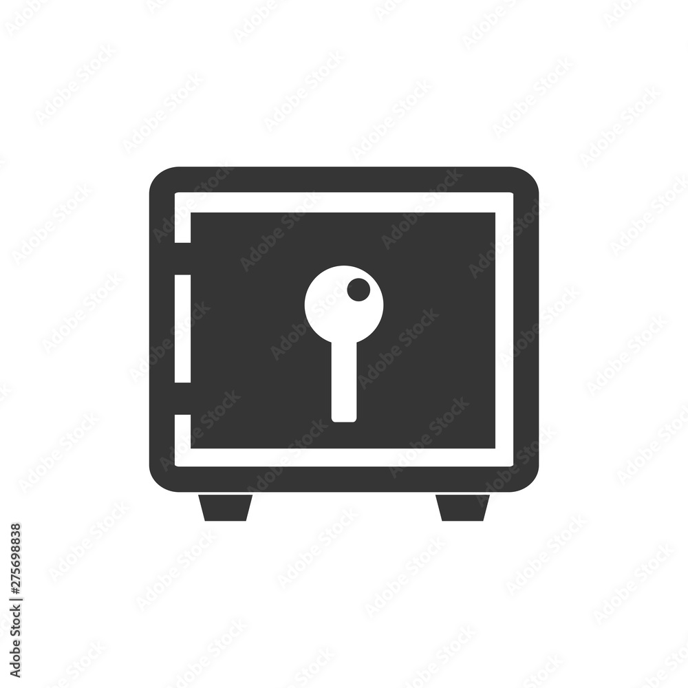Aufkleber bank vault icon template black color editable. bank locker or security box symbol vector sign isolat