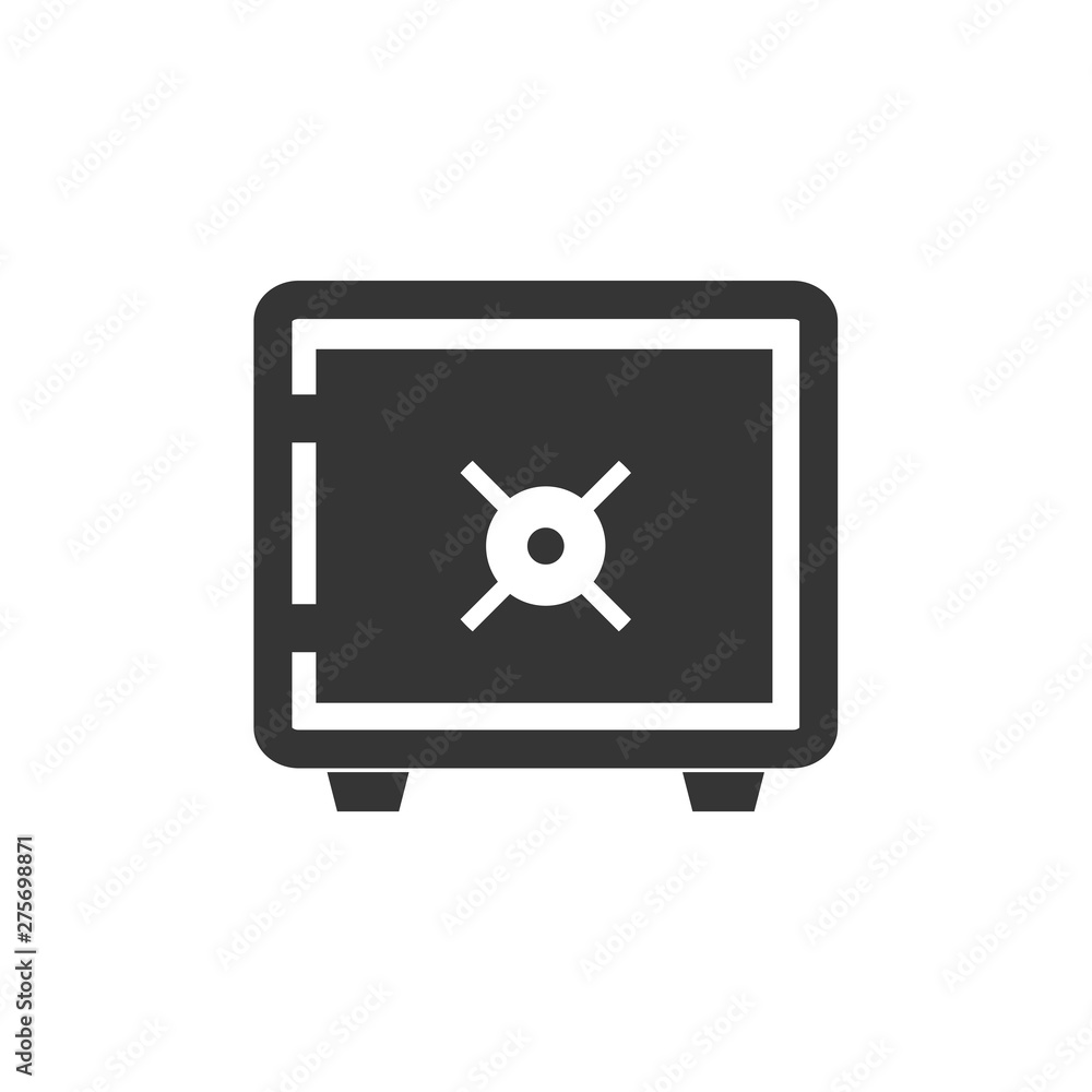 Poster bank vault icon template black color editable. bank locker or security box symbol vector sign isolat