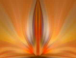 Abstract energy flower, creative background. Orange, yellow and red color variety. Lotus, harmony - concept mandala.