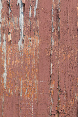 Red Painted Old Weathered Peeling Wood Texture