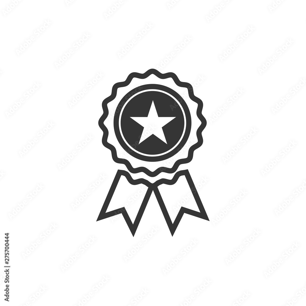 Poster medal icon template black color editable. medal symbol vector sign isolated on white background. sim