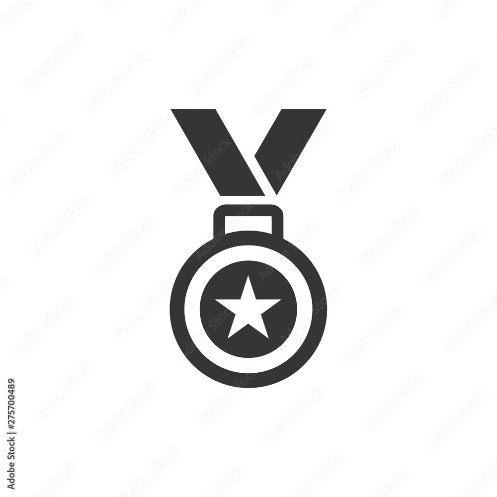 Aufkleber medal icon template black color editable. medal symbol vector sign isolated on white background. sim