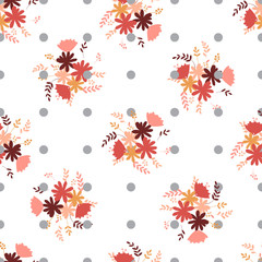 elementary usual fantasy flowers Colorful paisley wallpaper. Print design vector illustration.