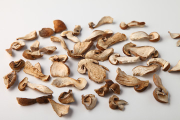 dried white mushroom sliced ​​into slices