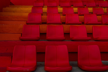 Obraz premium Background of empty red seat amphitheater