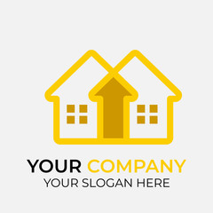 real estate logo design with modern concept on white background