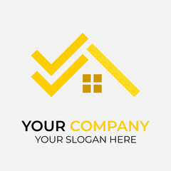 real estate logo design with modern concept on white background