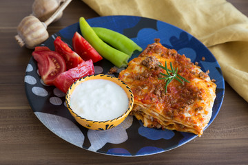 Turkish dishes, Lahmacun, pizzas, tomatoes, pepper , yogurt , Kayseri minced greasing from Turkey.