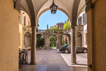 The courtyard in the centre of Turin