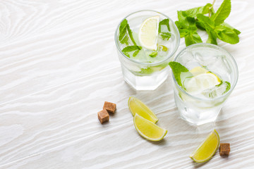 Summer drinks with ice