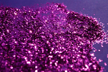 glitter scattered background. brilliance. close-up