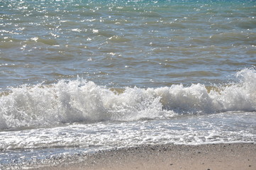 waves on beach