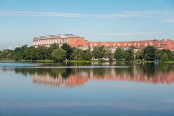 Obraz premium Panoramic view with Congress Hall (Kongresshalle) and Kongresshalle (Congress Hall)
