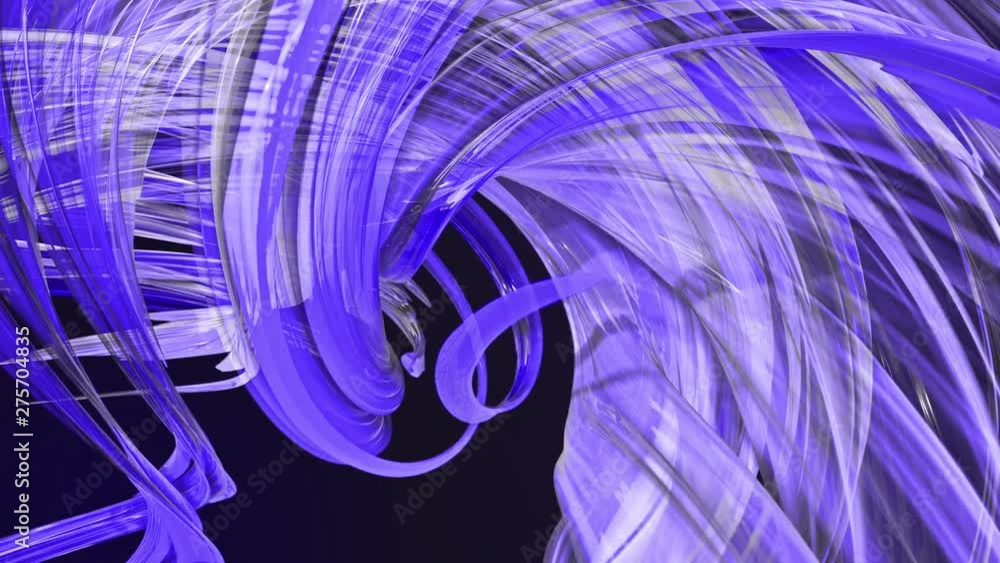 Poster abstract transparent tapes in motion as seamless creative background. colorful stripes twist in a ci