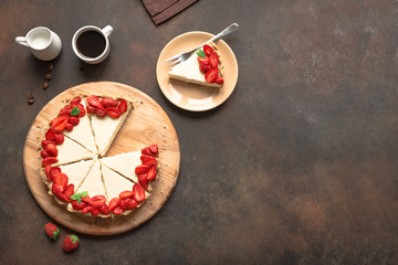 Cheese cake and coffee