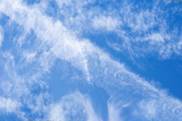 blue sky with fluffy cloud