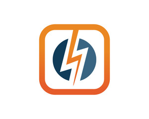 electric Vector lightning icon logo and symbols