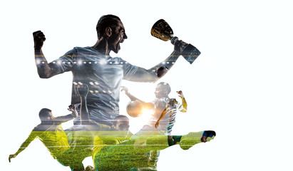 Abstract soccer theme - hottest match moments
