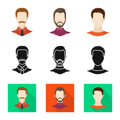 Vector illustration of professional and photo logo. Collection of professional and profile vector icon for stock.