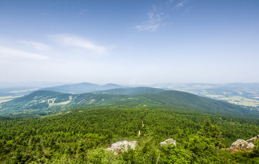 Fototapeta na wymiar View of untouched wildlife. Mountains of the Czech Republic.