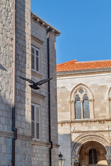 The facade of the old house. Dubrovnik, Croatia
