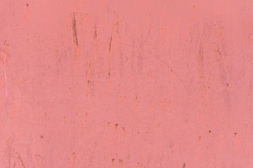 Fototapeta premium Rusty metal texture with scratches and cracks. paint traces. Red colors. Copy space